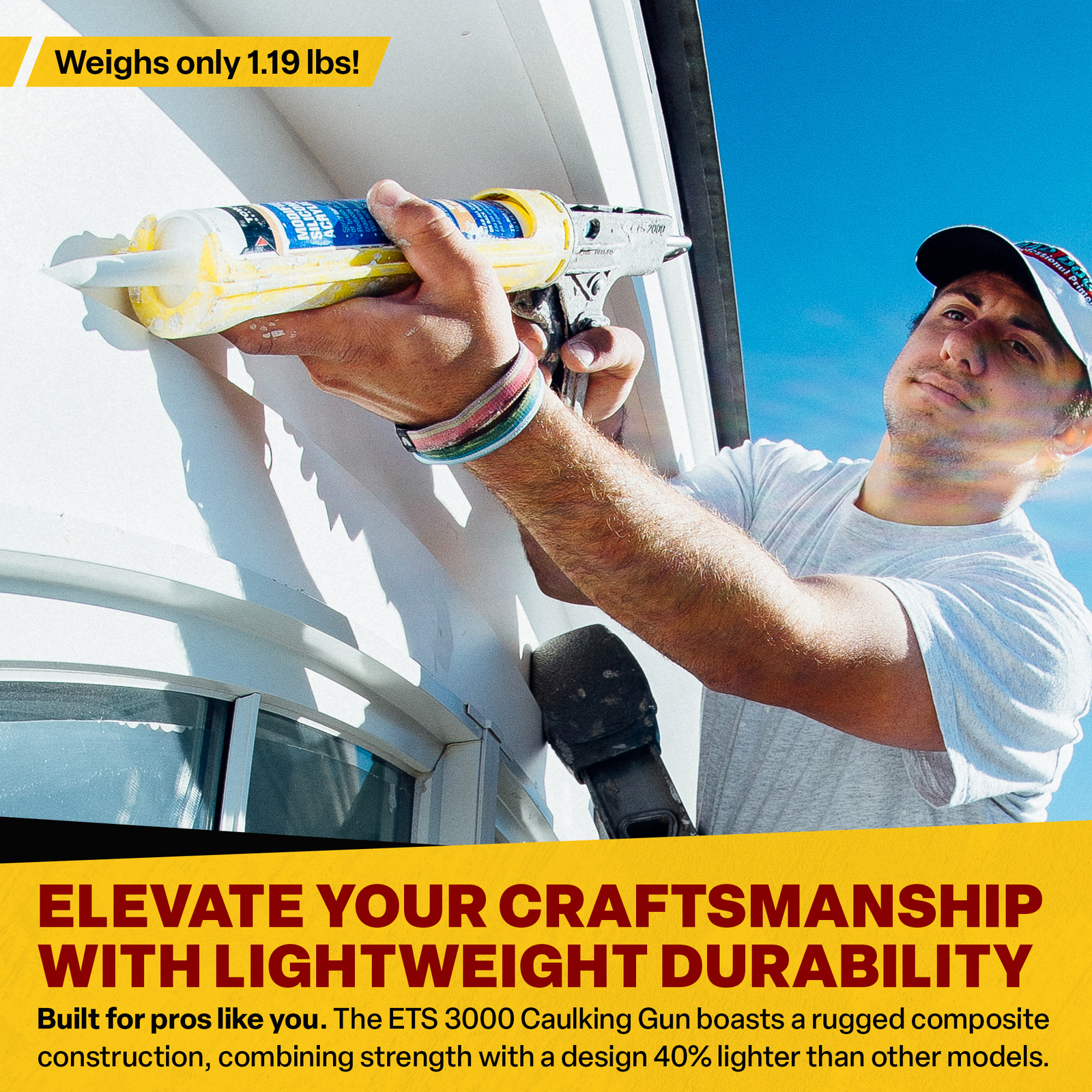 Dripless Brand ETS3000 Composite Caulk Gun to gun 10 oz Construction Adhesive