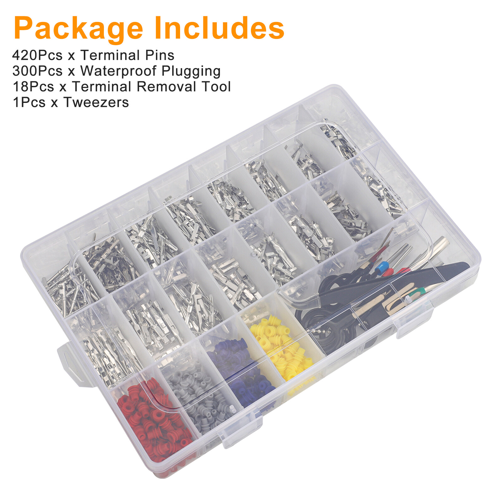 739Pcs Automotive Electrical Connector Pins Kit Terminal Removal Tool Wire Seals