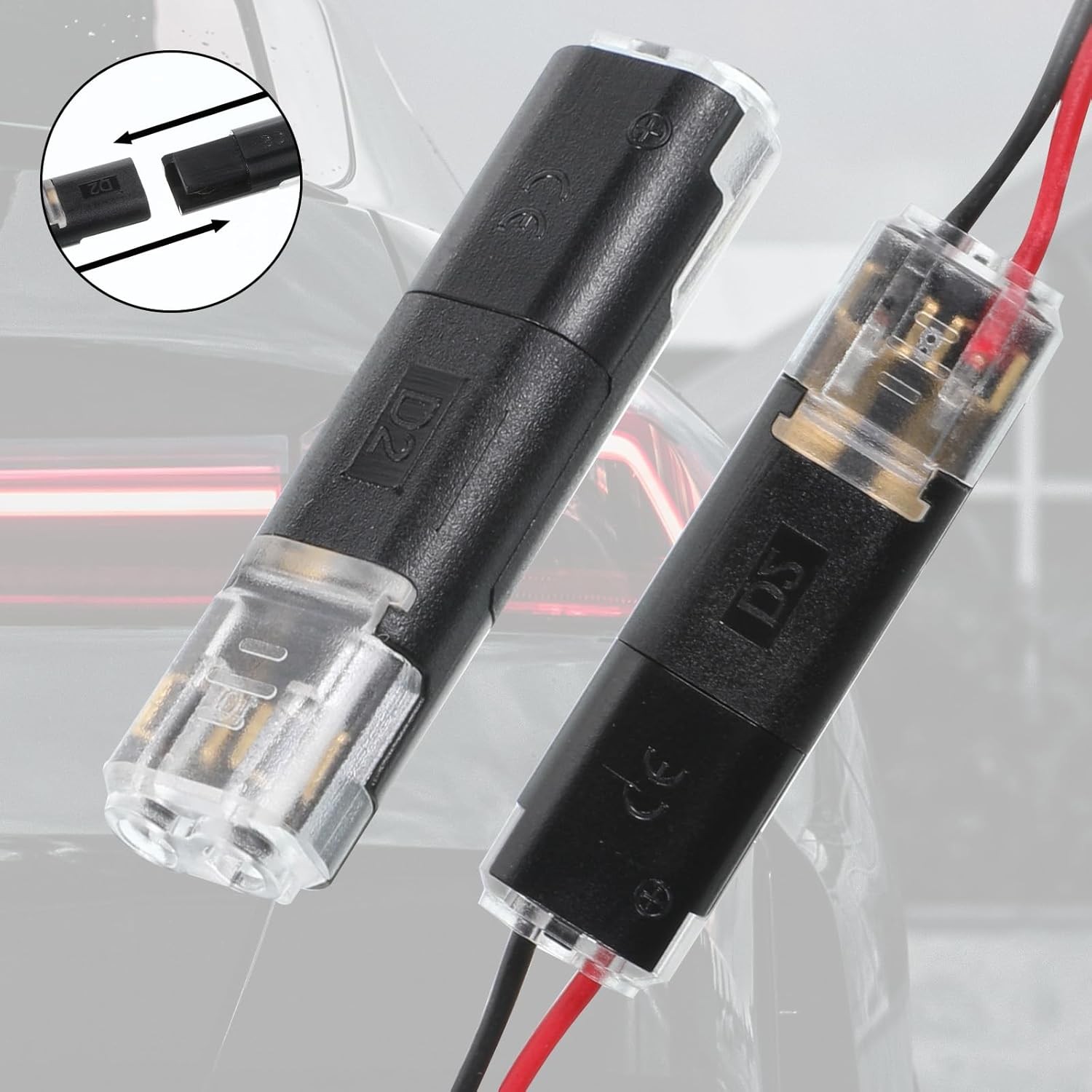 20/50 PCS Double-Wire Plug-in Connector, Quick Solderless Wire Splice Connecto