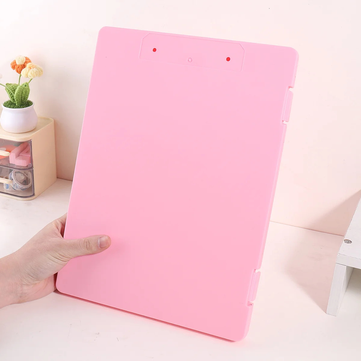 1Pc A4 Writing Board File Box, 2-In-1 A4 Document and Photo Multifunctional Stor
