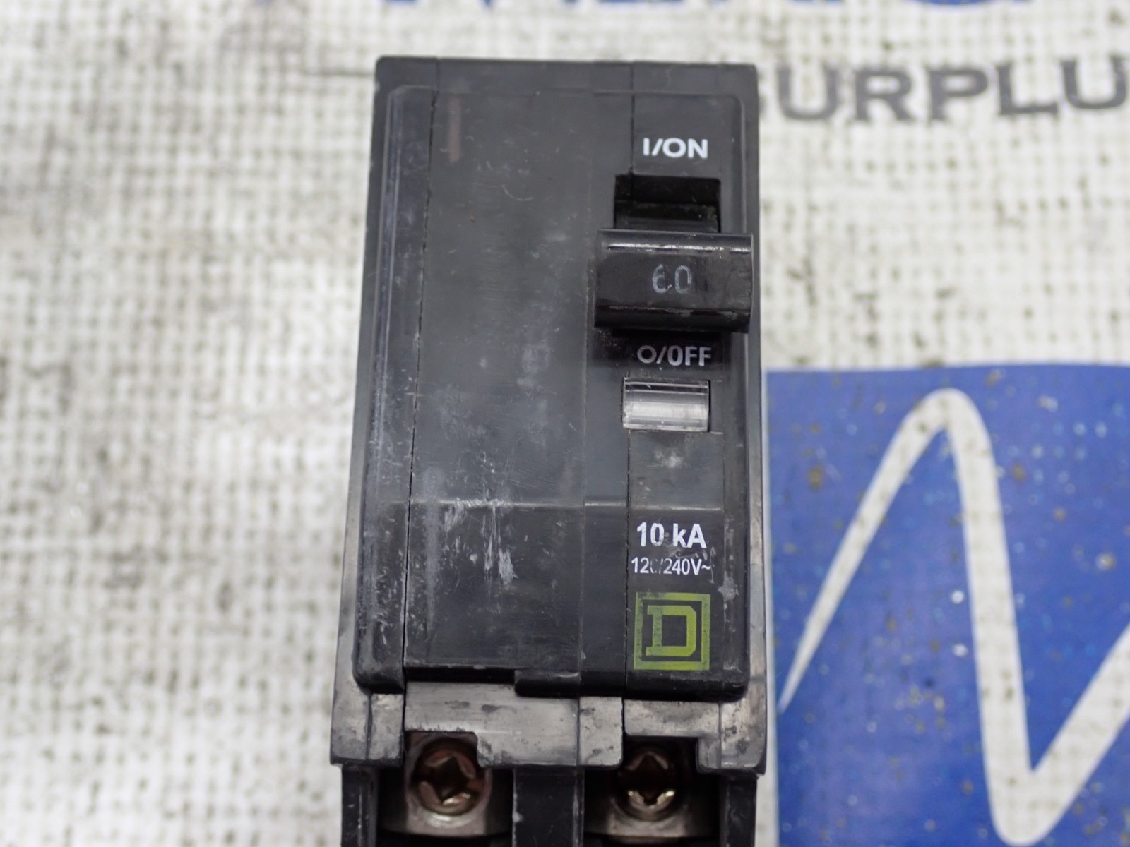 Square D QO260 2 Pole 60 Amp 120/240 Volt 10kA Type QO Plug On Circuit Breaker