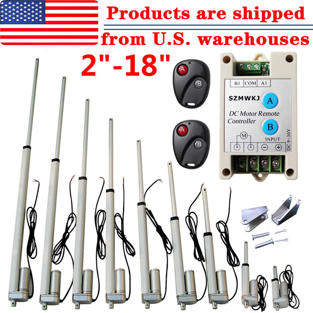 2″-18″ Inch 220lb/330lbs Electric Linear Actuator Heavy Duty 12V Putter Motor IG