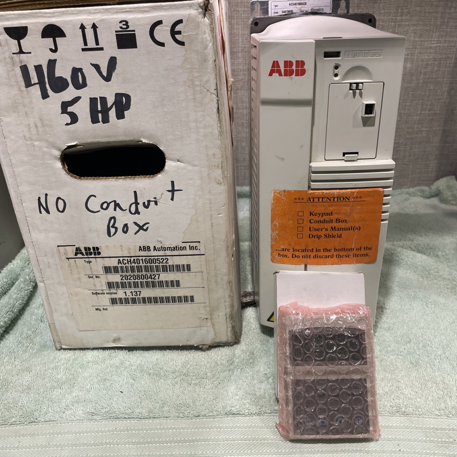 ABB ACH401600432 VARIABLE ACH 400 DRIVE 3PH 380-480VAC