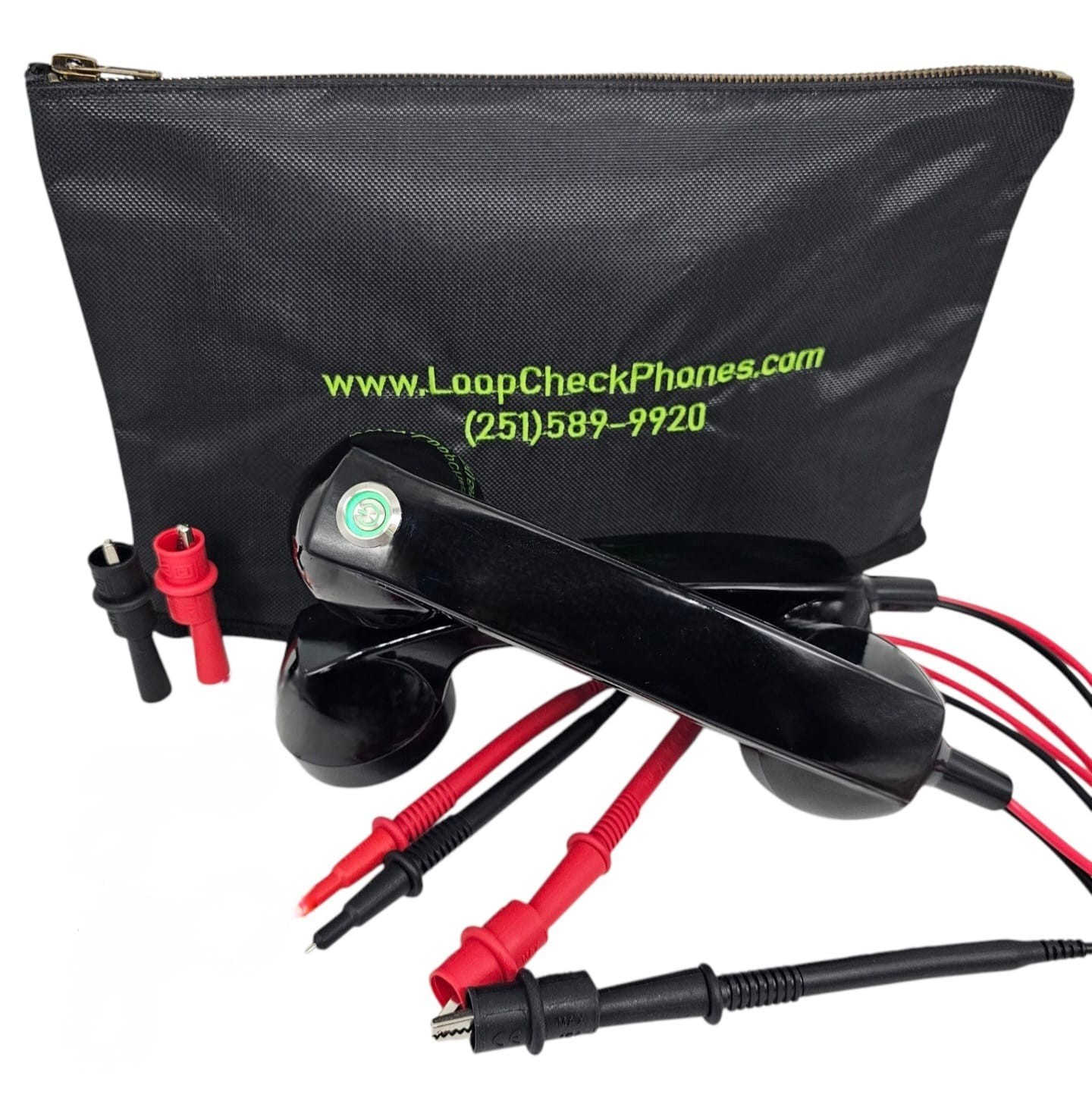 Loop Check Phones Electrician Continuity Test Phone Set TE001-N in Red or Black