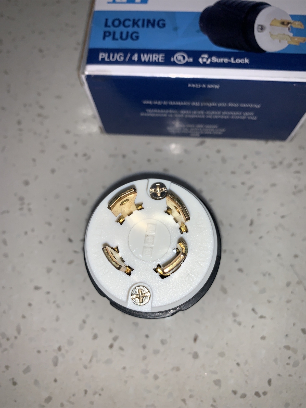 30A 480V AC NEMA L16-30P 4-Prong Locking Plug by RPP