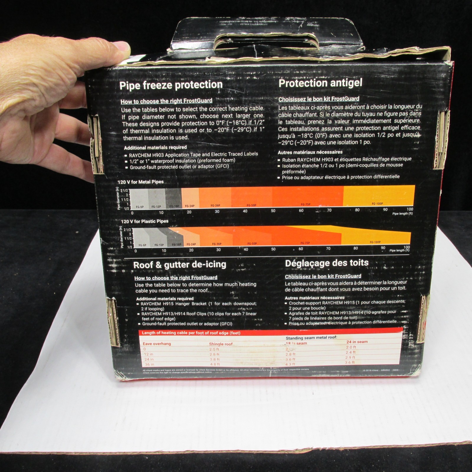 nVent P000002027 RAYCHEM 120V FrostGuard Pipe Freeze Protection roof 75 feet