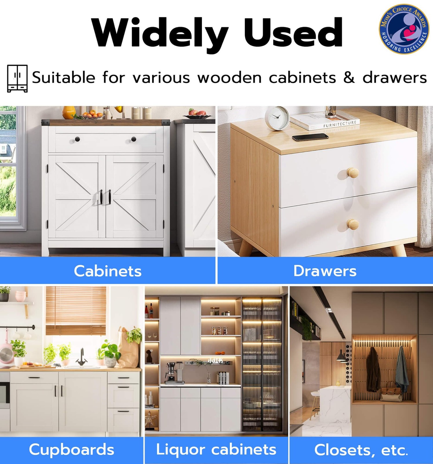 Smart Cabinet Lock, Hidden No Drill Adhesive Baby Proofing Child Proof Drawer…
