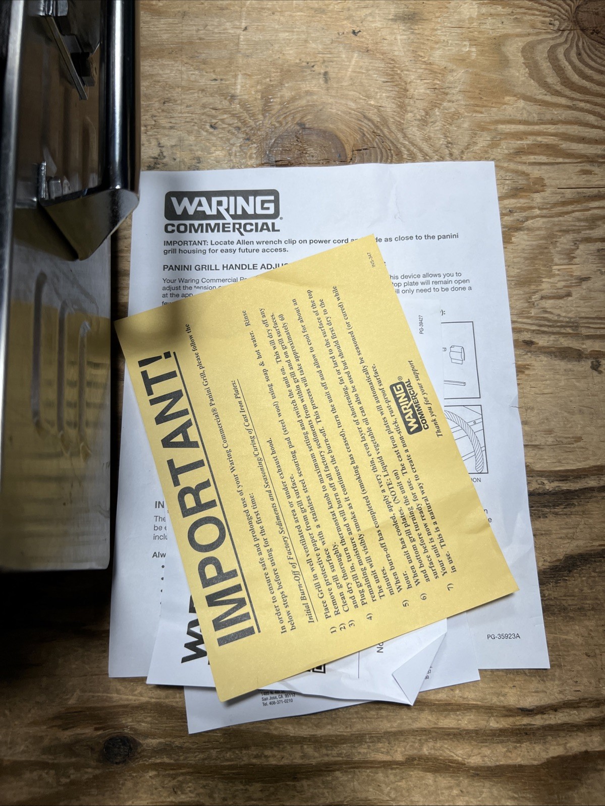 Waring WPG250 Commercial Panini Express Grooved Plates 120v «TESTED»