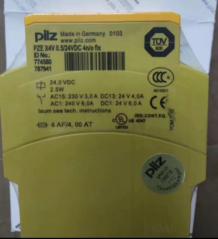 1PC PILZ PZE X4V 0,5/24VDC 4n/o fix safety relay 774580