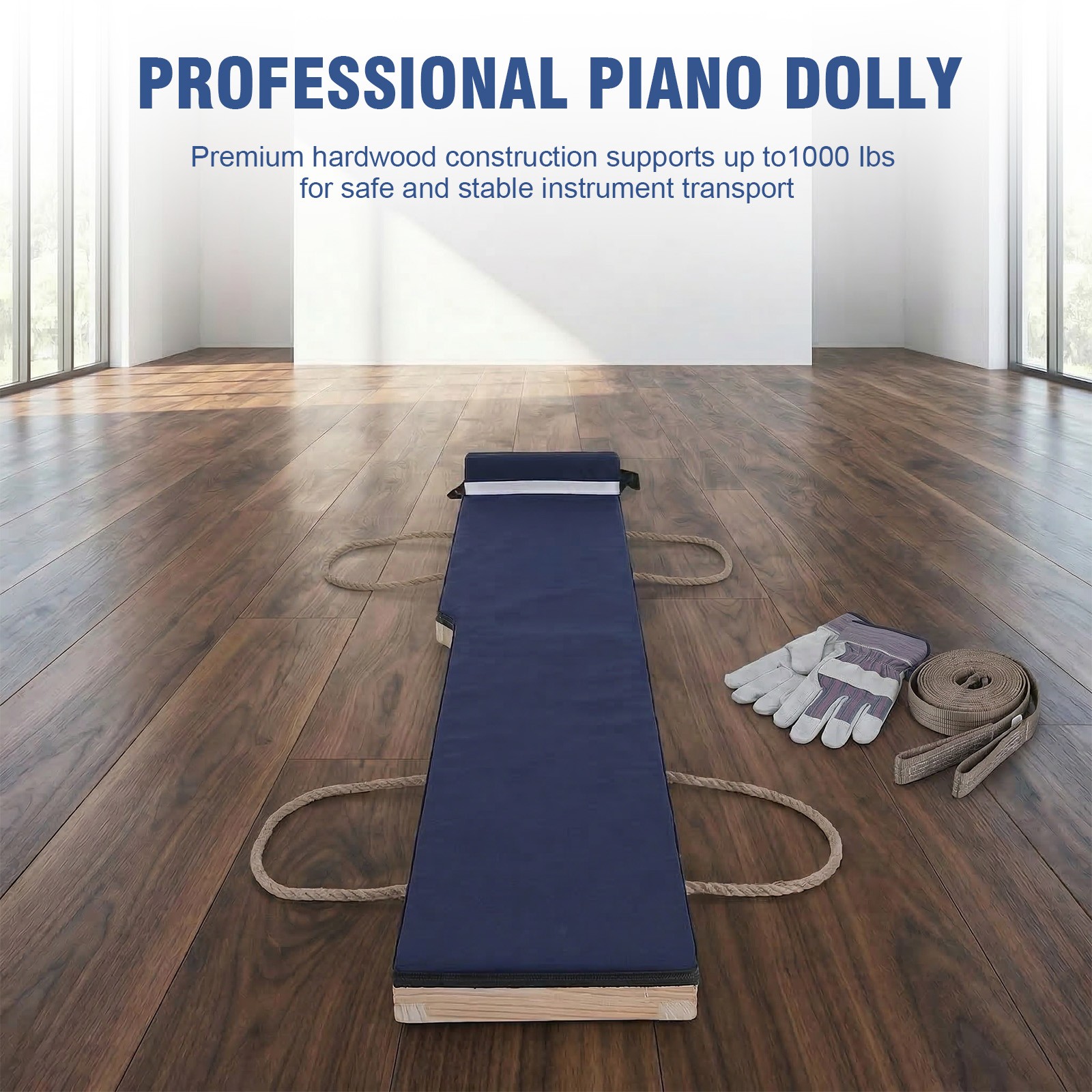 6′ Safety Board – Piano Moving Pad Skid Board – Equipment Movers (Blue)