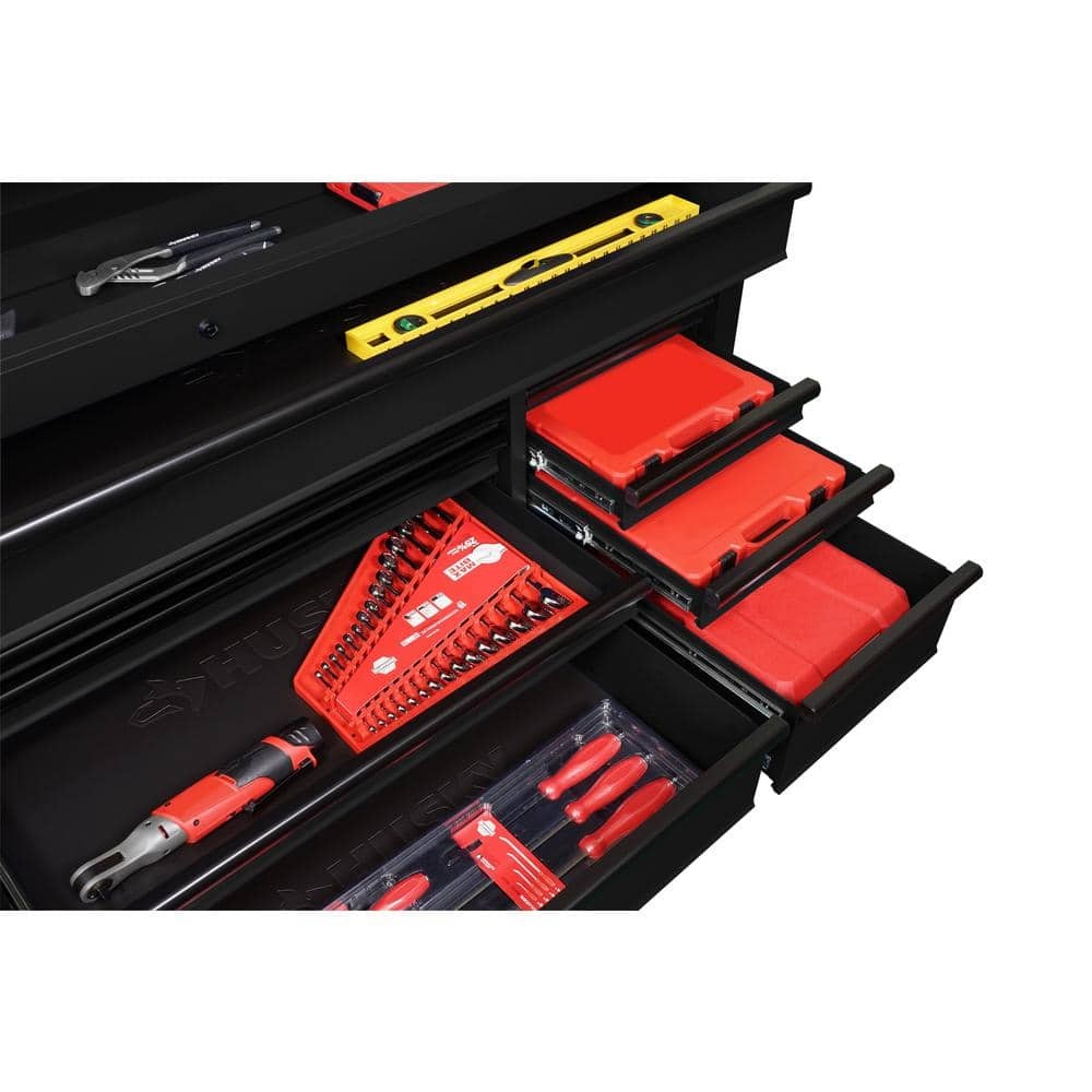 72 In. W X 24 In. D Heavy Duty 18-Drawer Mobile Workbench Cabinet with Adjustabl