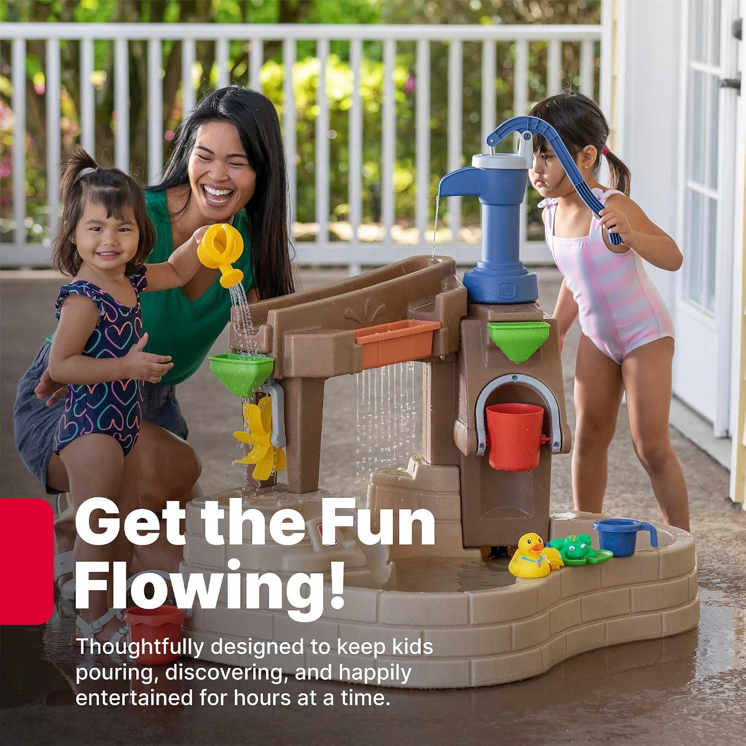 Step 2 Pump & Splash Discovery Pond Water Table, Kids Water Sensory Activity Poo