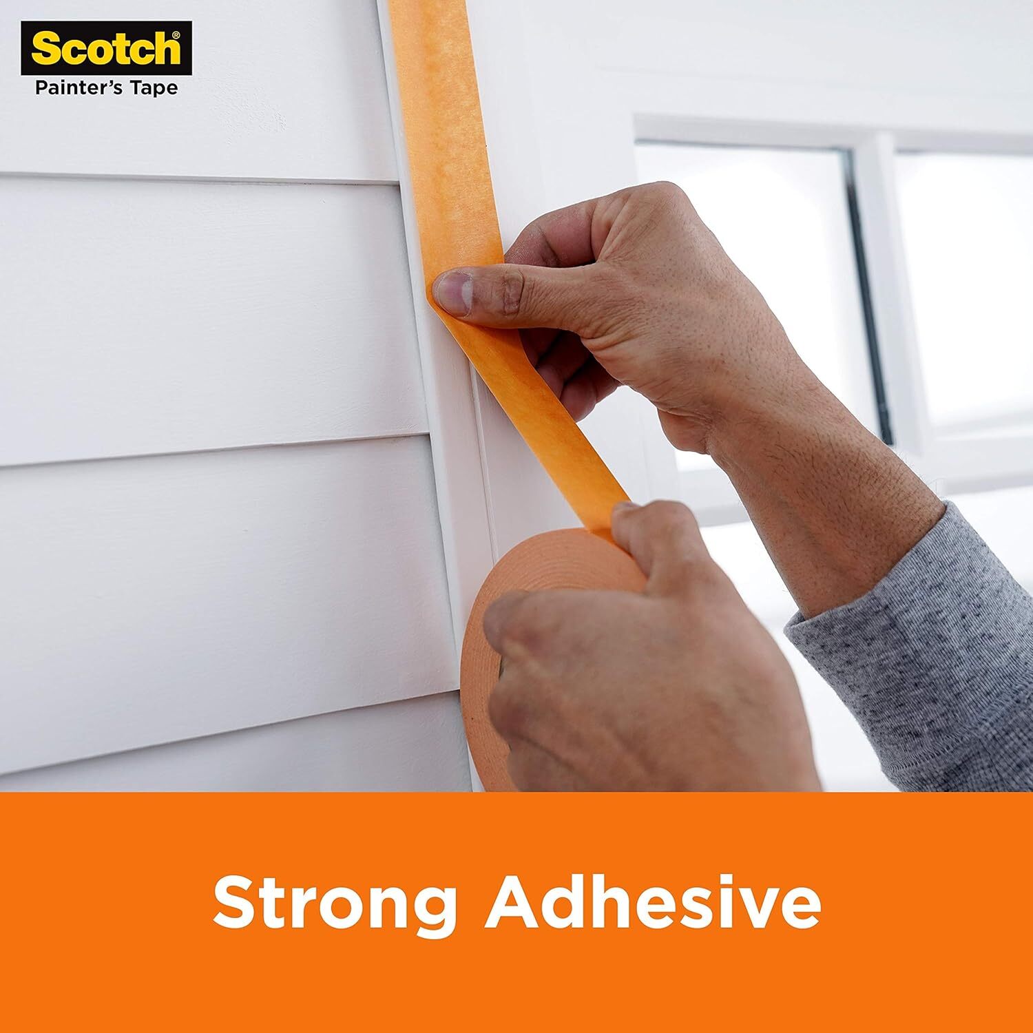 Scotch Heavy Duty Painter’s Tape, 3 Rolls, 1.88 in x 60.1 1.88″ Width, Orange