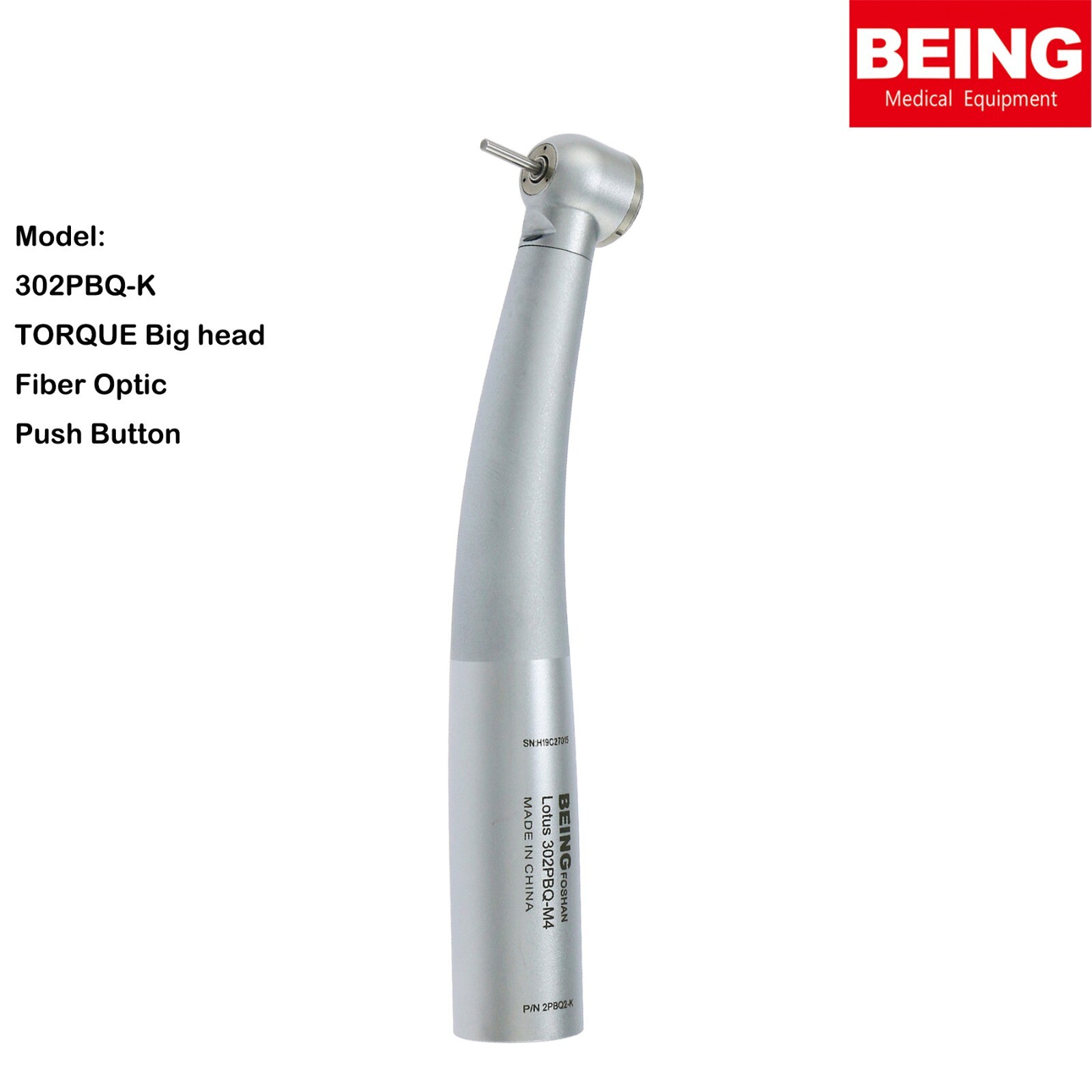 BEING Dental High Speed Fiber Optic Turbine Handpiece for KAVO Coupler 4/6 Holes