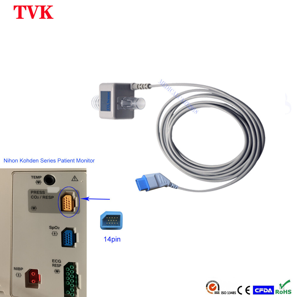 Main stream ETCO2 Sensor with Encryption Chip For Nihon Kohden Series Monitor