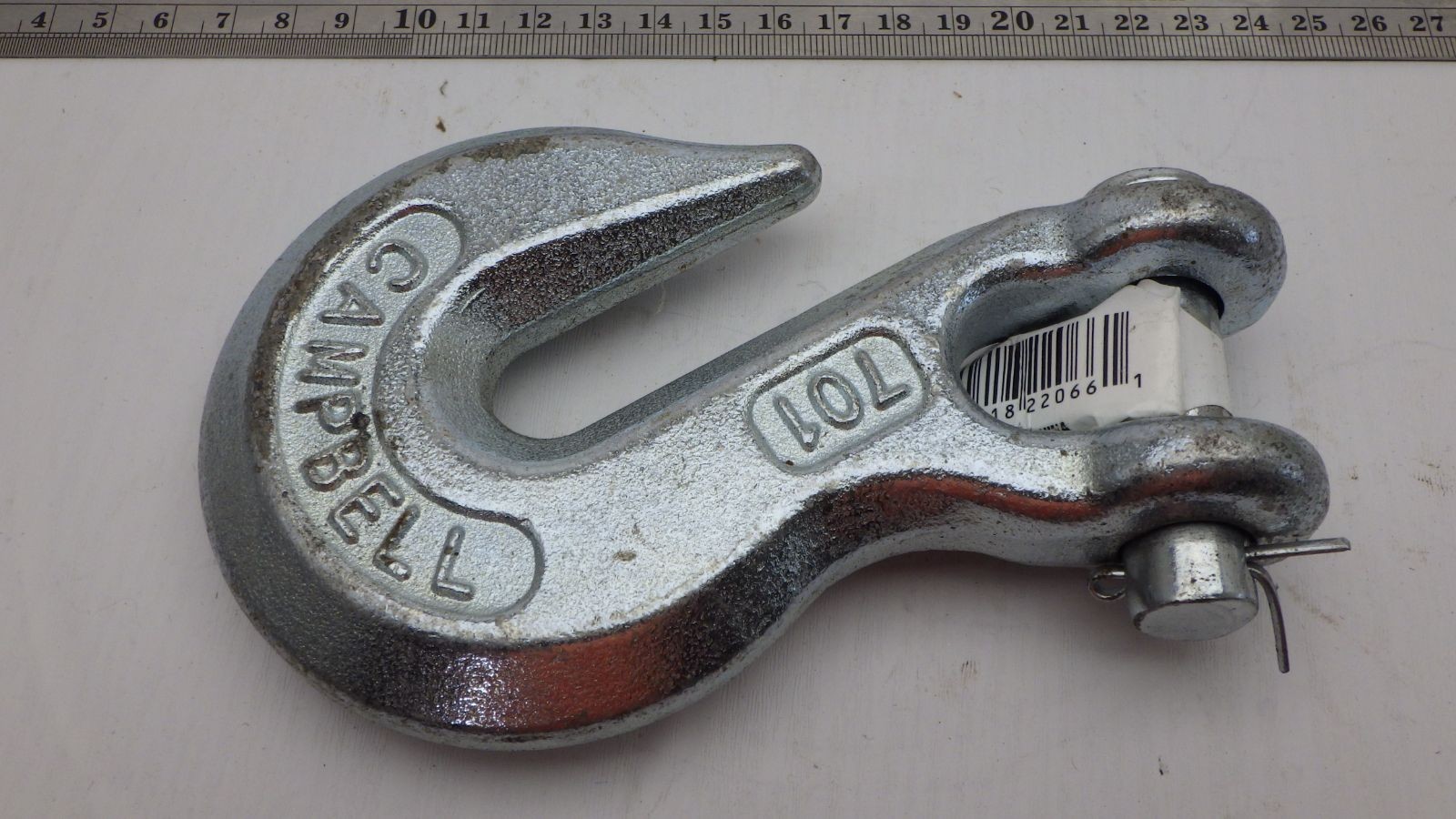 Campbell 1/2 Inch G43 Clevis Slip Hook 9200 lbs WLL Zinc Plated T9401428