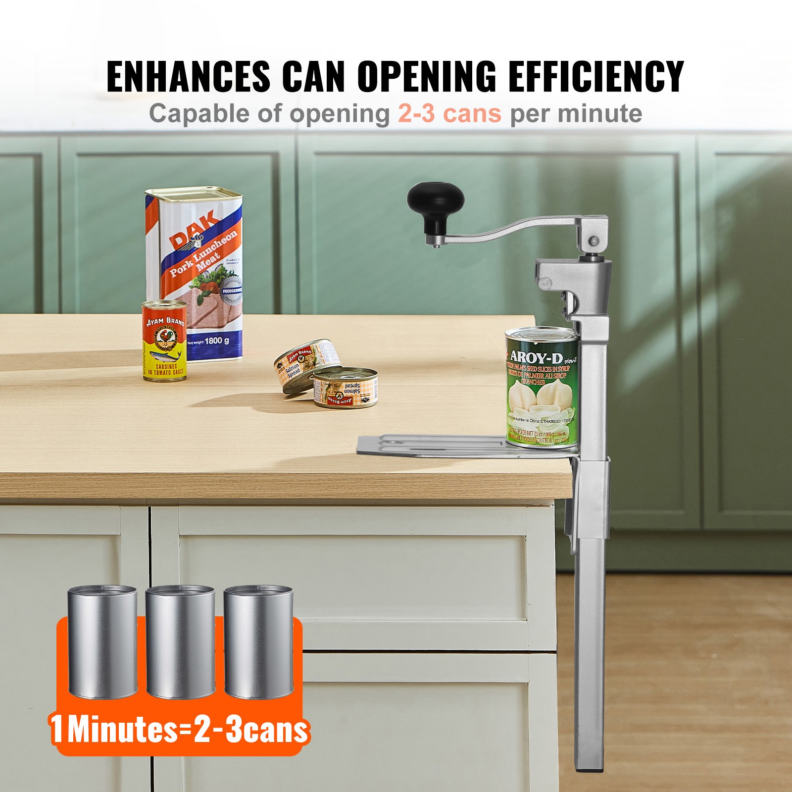 Uimoso Commercial Heavy Duty Manual Can Opener for Restaurants, 11.8 in