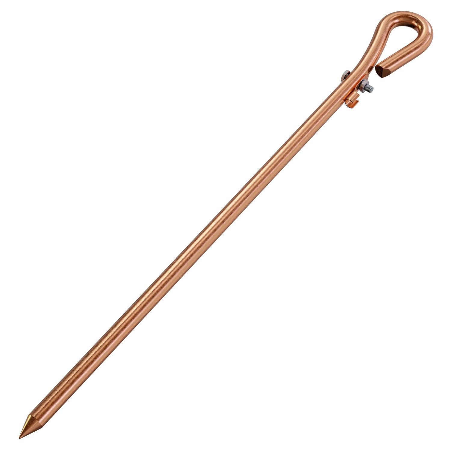 Portable Ground Rod – Copper Electrical Grounding Pin with Ground Wire Lug| Grea