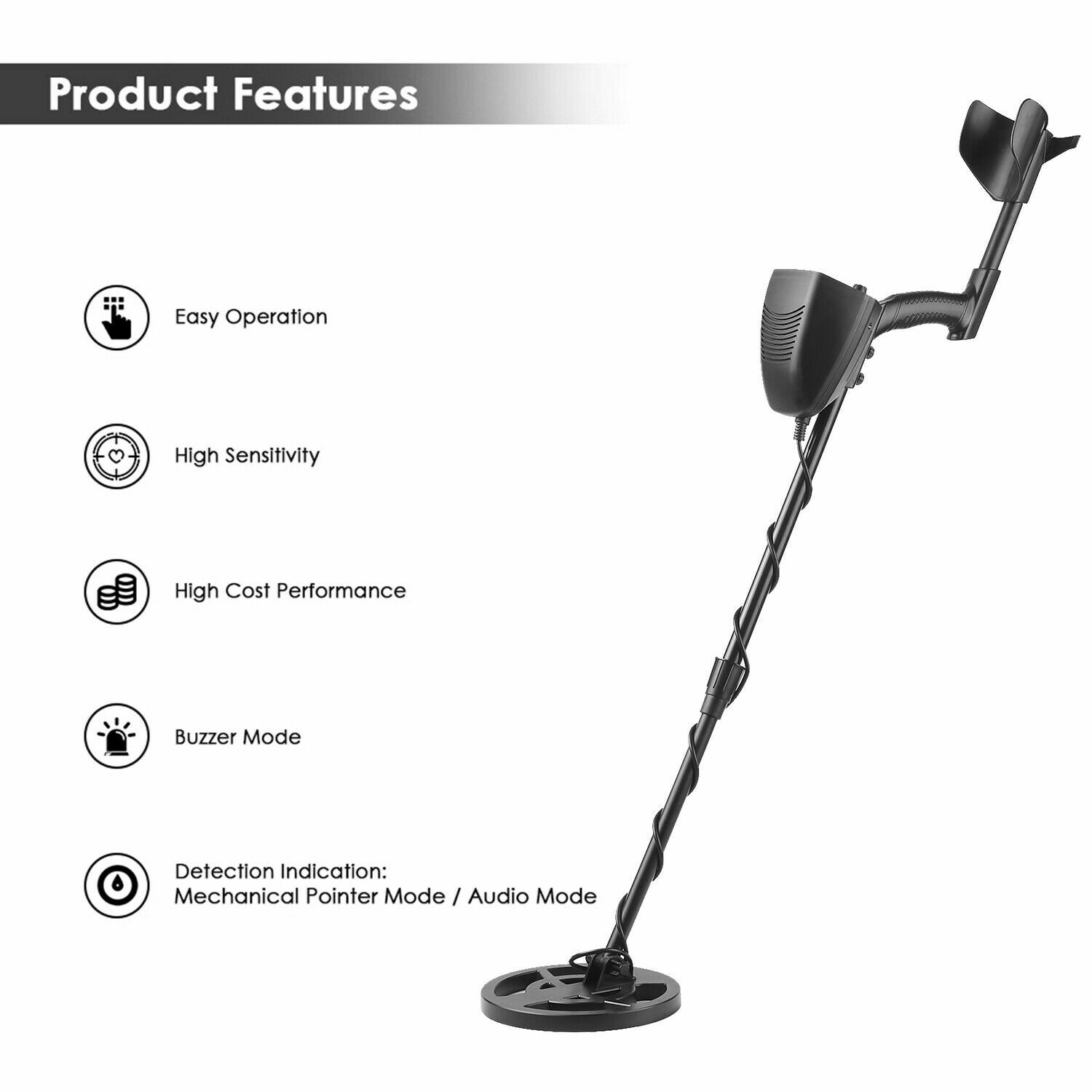 GTX5030 Metal Detector Deep Sensitive Search Gold Digger Hunter Waterproof 44in.