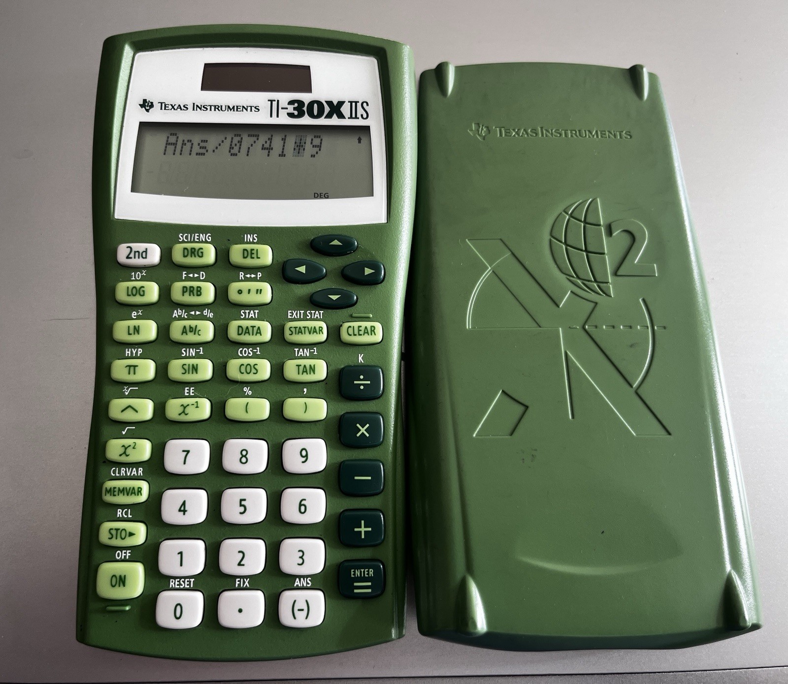 Texas Instruments TI-30X IIS Scientific Calculator Green With Cover
