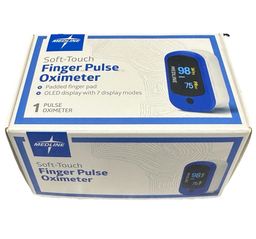 Medline Soft-Touch Finger Pulse Oximeter OLED Display HCSM70S