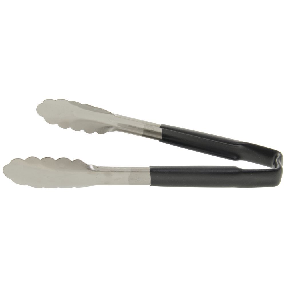 Vollrath Jacob’s Pride Color Coded Kool-Touch S/S Scalloped Tong, Black, 9-1/2