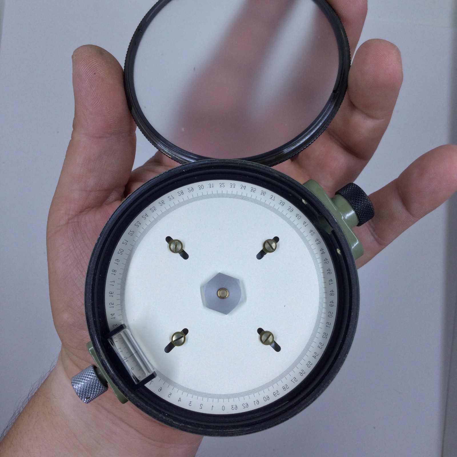 Rare Wild Heerbrugg Switzerland Circular Compass Green