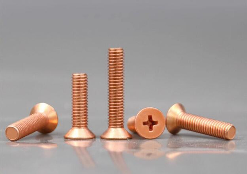 99.9% Pure Copper Phillips Cross Countersunk Flat Head Screws 4# 6# 8# 10#