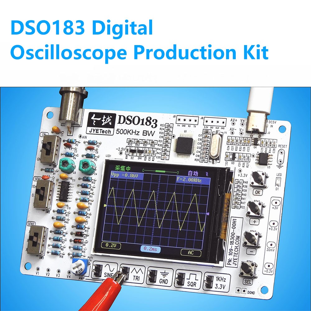 DSO183 Digital Oscilloscope DIY Electronic Kit Teaching Practical Kit 0-500KHz