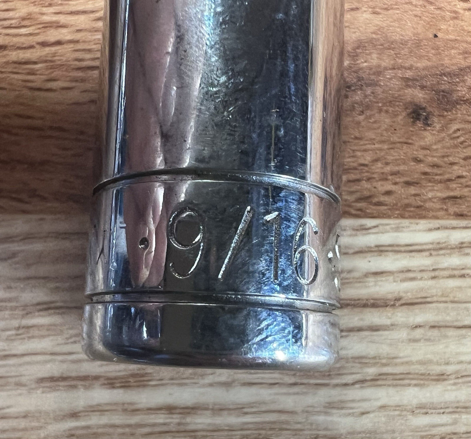 SK Tools 1/2″ Drive, 9/16″, 6 Point, Deep Chrome Socket 41818 USA
