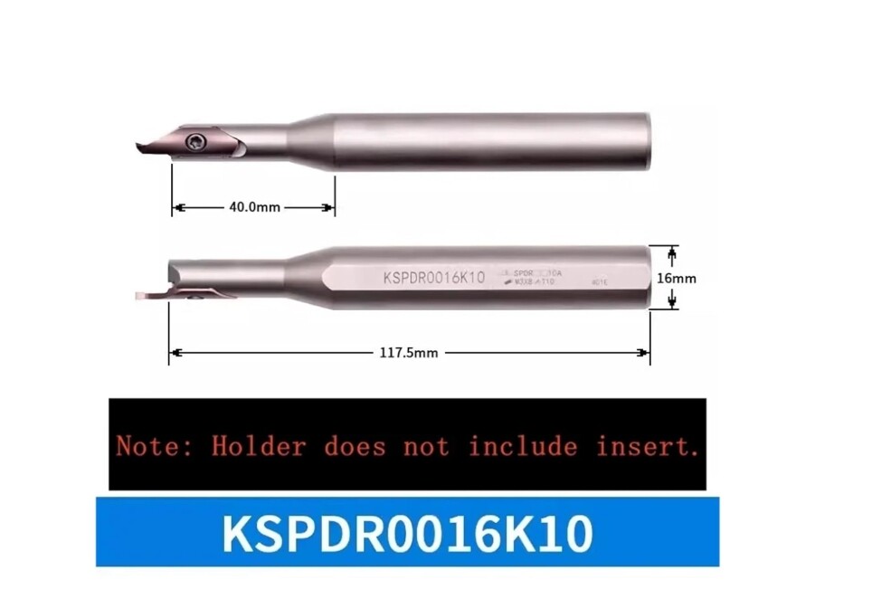 KSPDR0016K10 End Face Grooving Tungsten Carbide Insert Holder Cutter CNC Lathe