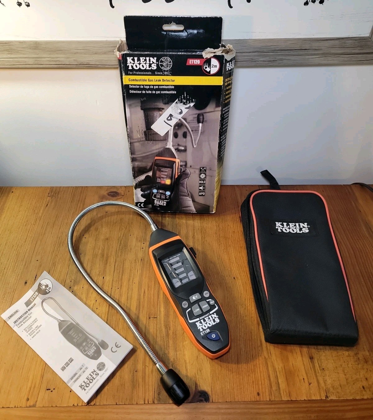 Klein Tools ET120 Combustible Gas Leak Detector – New Open Box