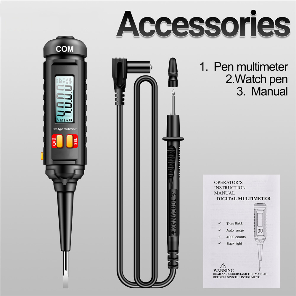 ANENG A3010 4000 Counts Pen Multimeter Backlight Multi Meter Digital Tester