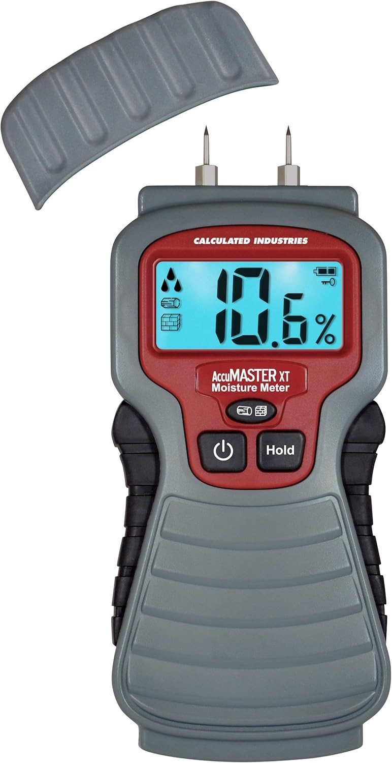 AccuMASTER XT Digital Moisture Meter | Handheld |Pin Type | Backlit LCD Displ…