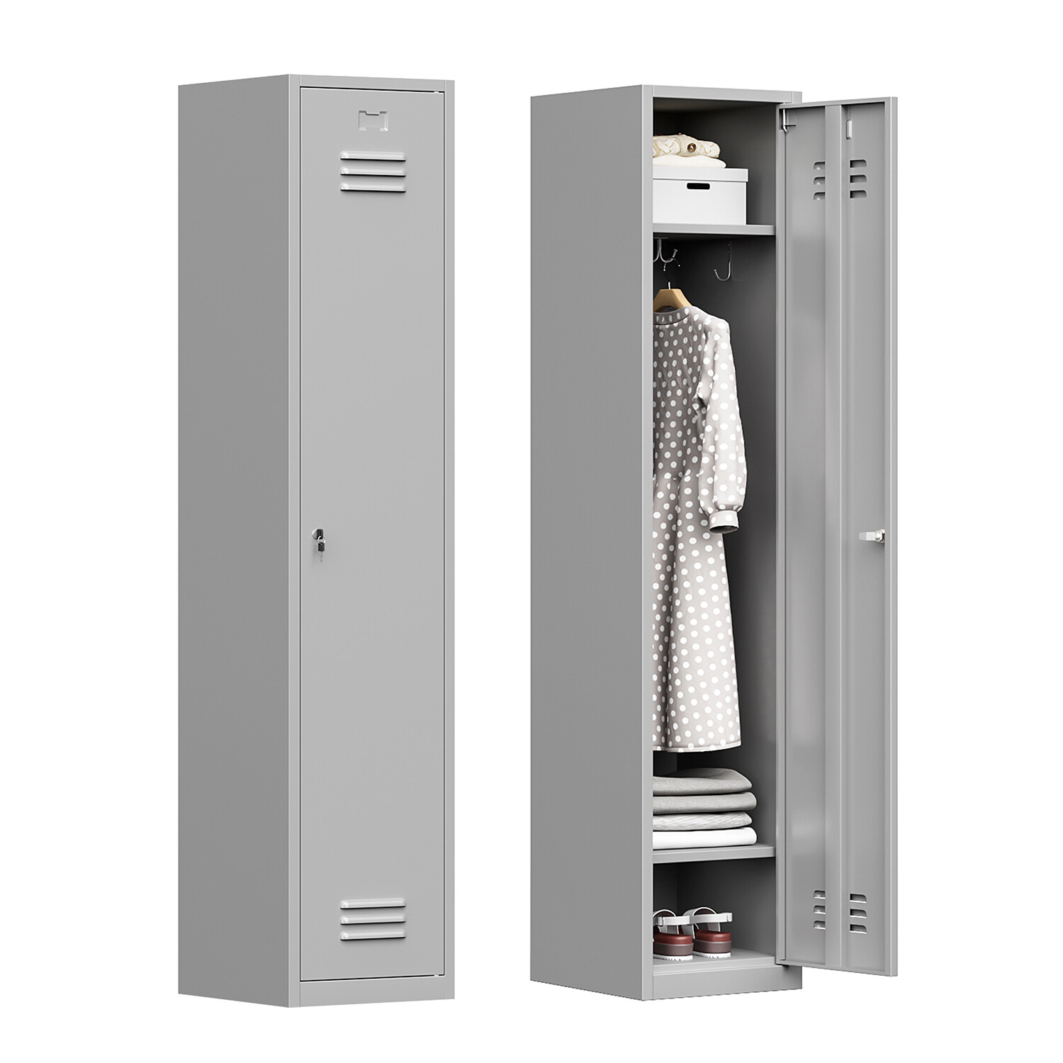 Metal Employee Lockers Metal Storage Cabinet for Home Bedroom School Office GYM