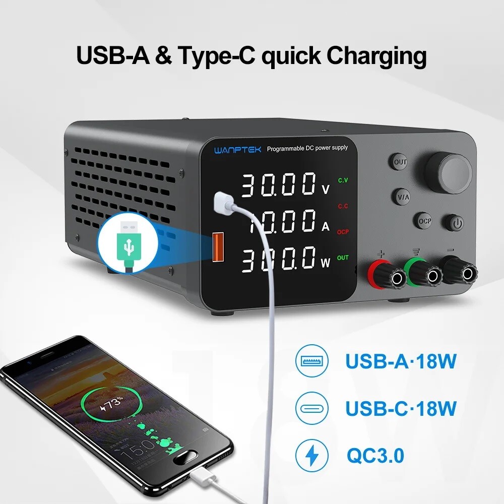 Variable DC 30V 60V 120V 3A 5A 10A Lab Adjustable Power Supply Precision Switch