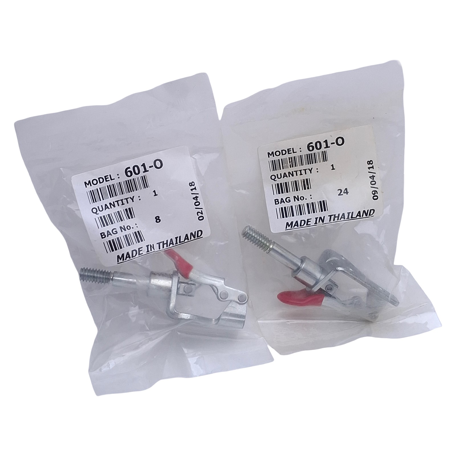Lot of 2 Destaco 601-O Straight Line Action Toggle Clamp, 0.63in Travel, 100lbf
