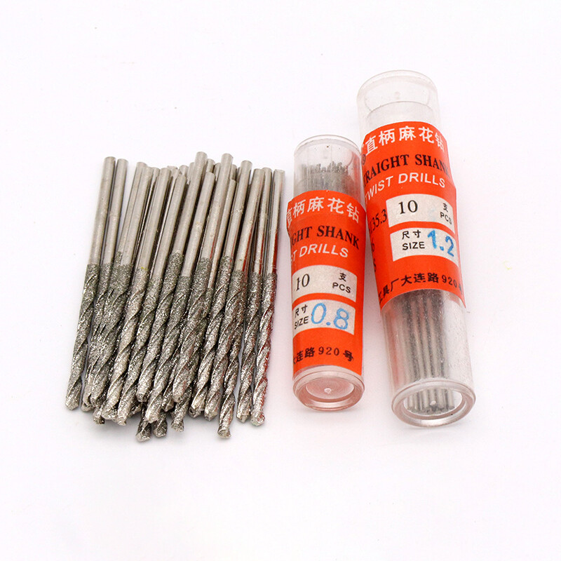 Diamond Coated Twist Drill Bits 0.8mm 1mm 1.2mm 1.5mm 2mm 2.5mm 3mm 3.5mm 4mm