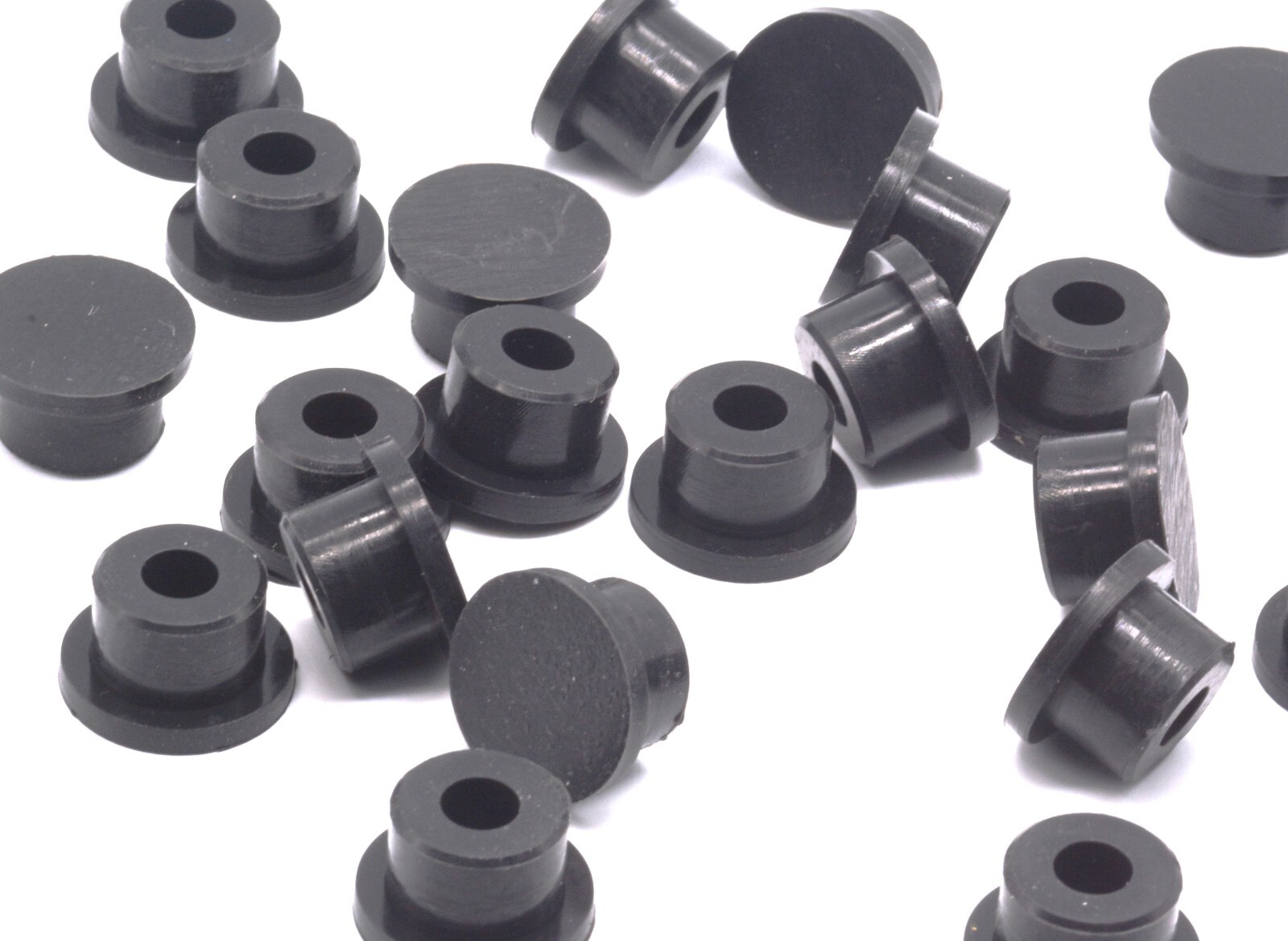 1/2” Rubber Hole Plugs Push In Foot Bumper Compression Stem Various Pack Sizes