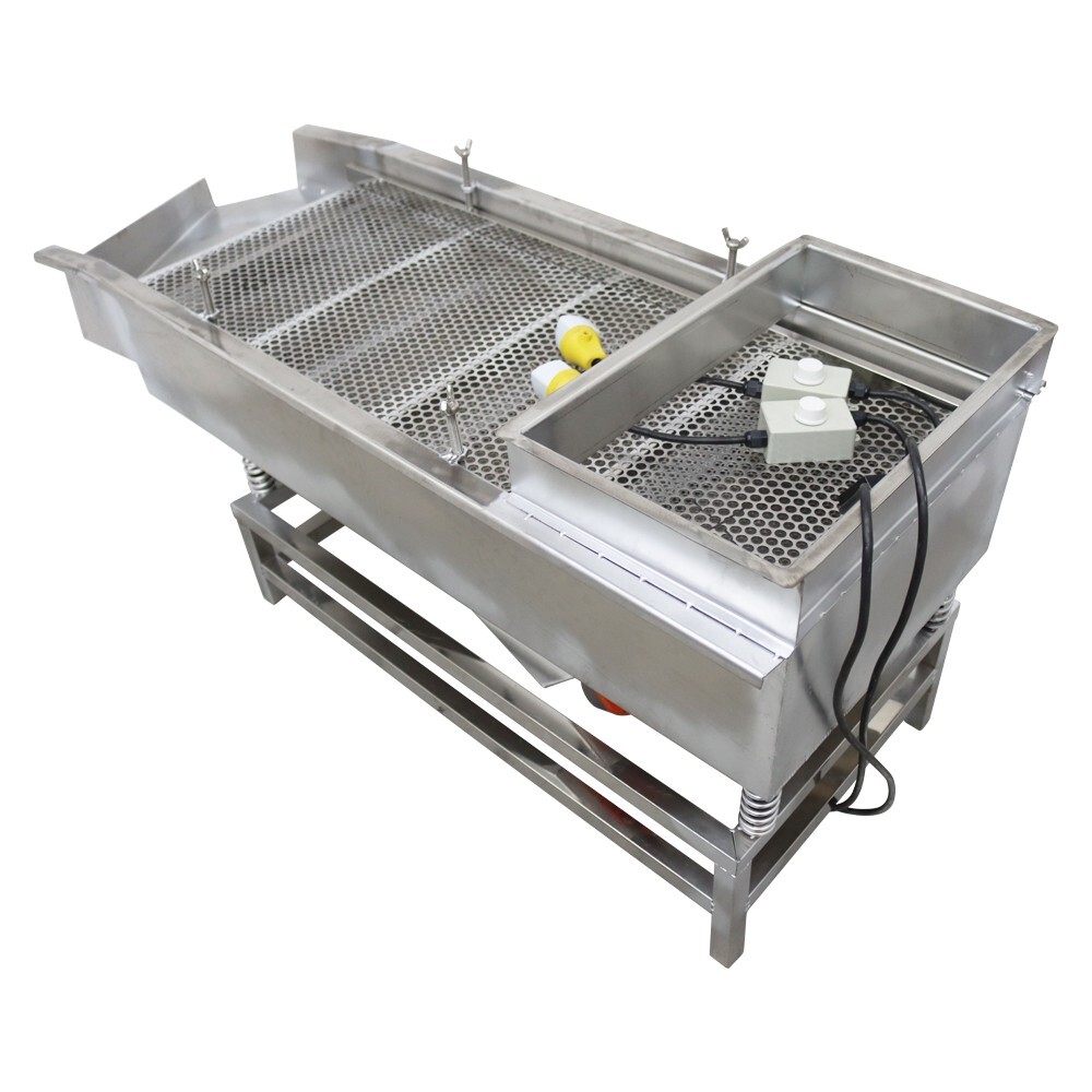 TECHTONGDA Full Stainless Steel Linear Vibrating Screen with10mm&5mm Screen 110V
