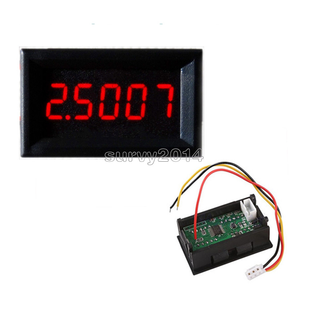 Red LED 5 Digit DC 0-4.3000-33.000V Digital Voltmeter Voltage Meter Car Panel