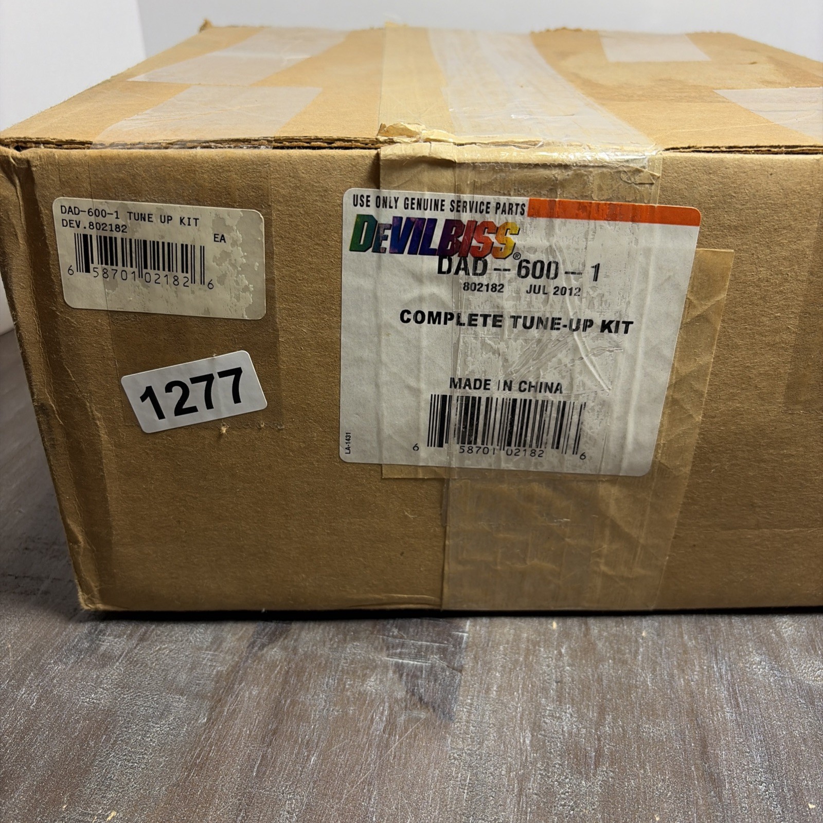 New DEVILBISS DAD600-1 / DAD6001 Complete Tune-Up Kit Dated July 2012