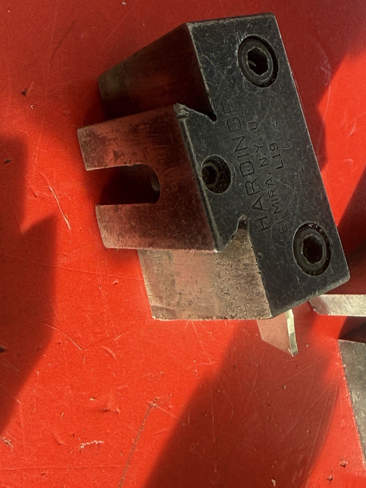Hardinge D5 Tool post And L19 Cutoff Holder