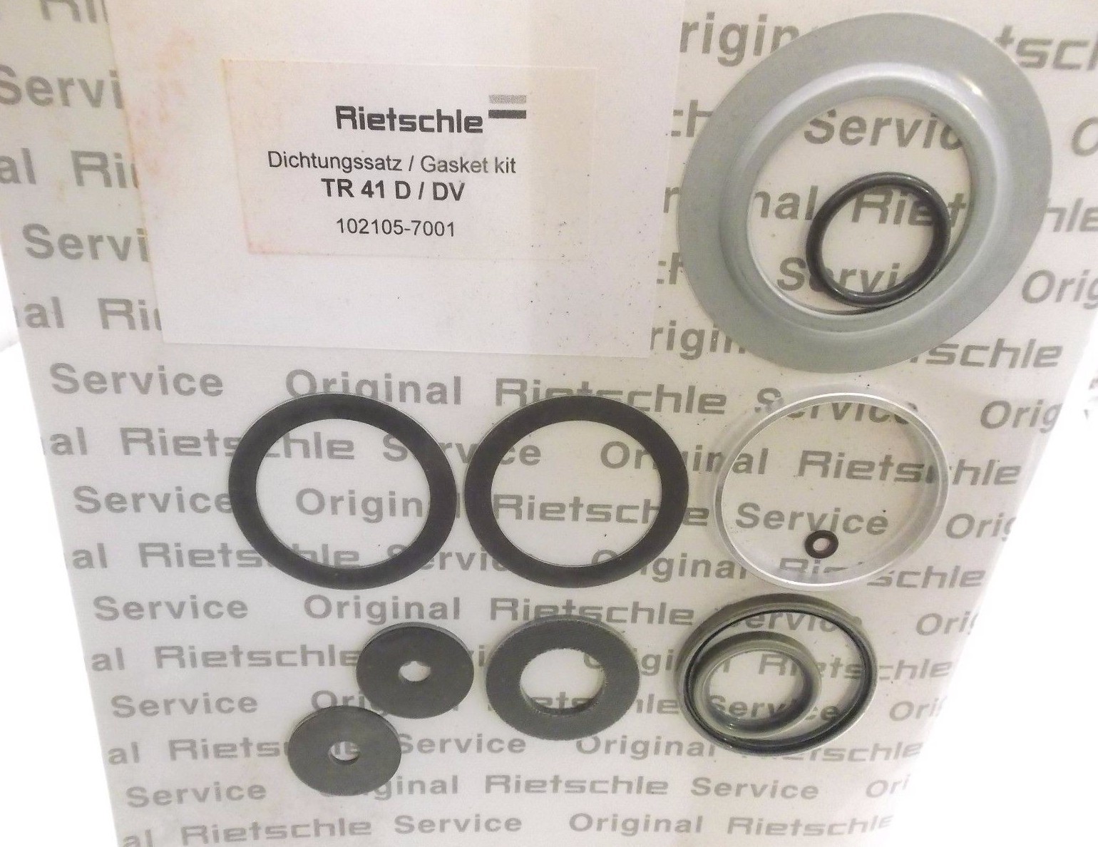 Rietschle 102105-7001 Gasket / Rebuild Kit (TR-41-D / DV) Prepaid Shipping