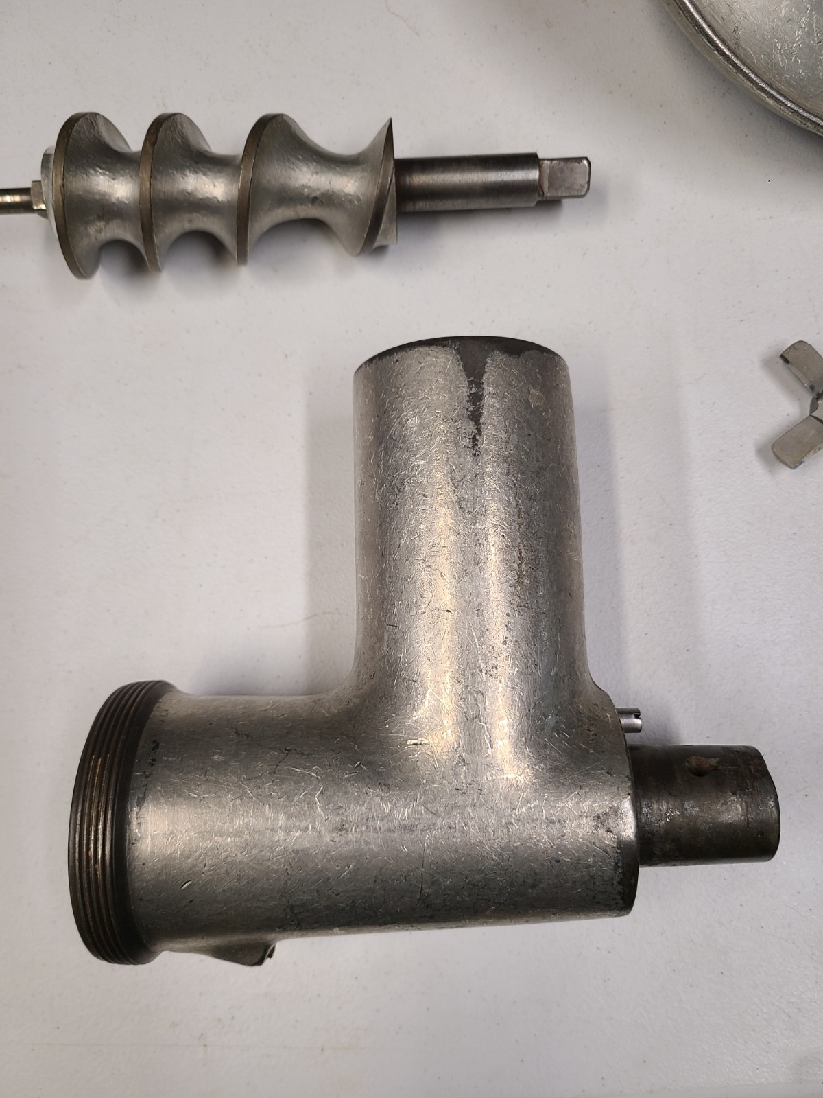 HOBART Meat Grinder Attachment And Tray See Details And Pictures