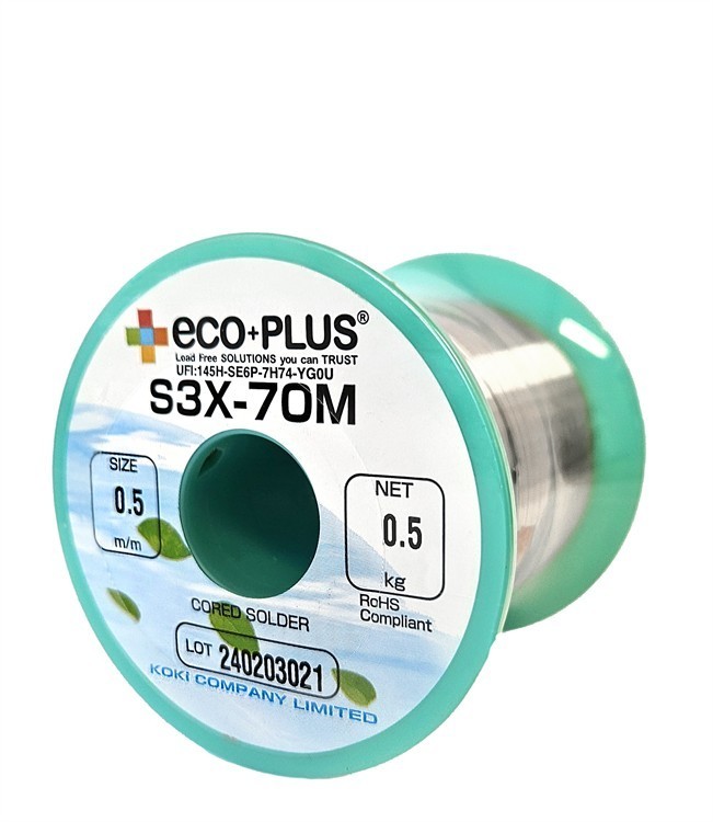 NEW KOKI ECO+PLUS S3X-70M 0.5mm 0.5kg Lead Free Soldering Wire