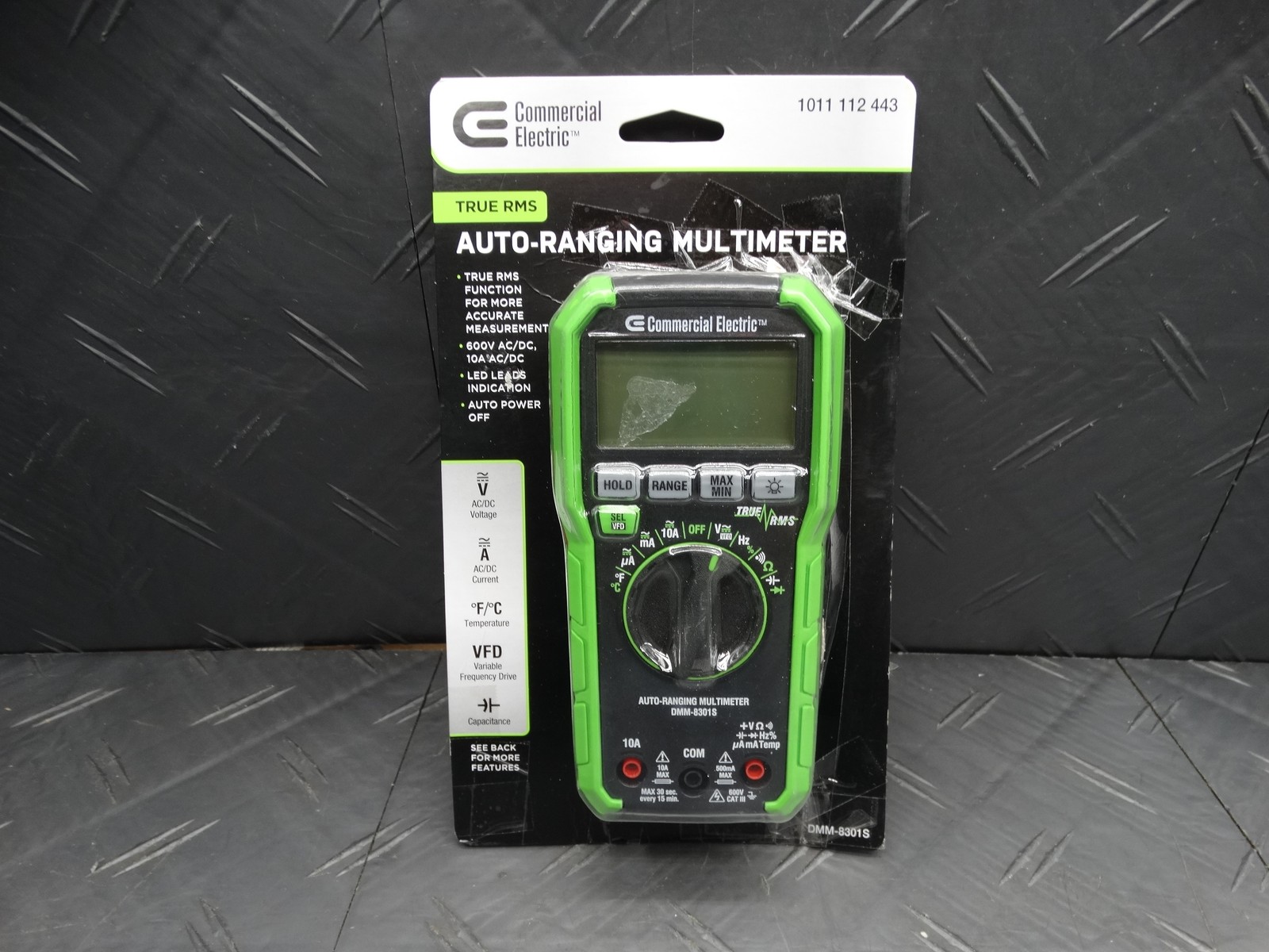 Commercial Electric 600V True RMS Auto-Ranging Digital Multimeter w/ Temperature
