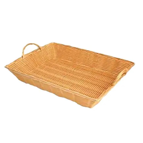 Thunder Group 16″ x 11″ x 3″ Natural Tan Polyproylene Rectangular Basket