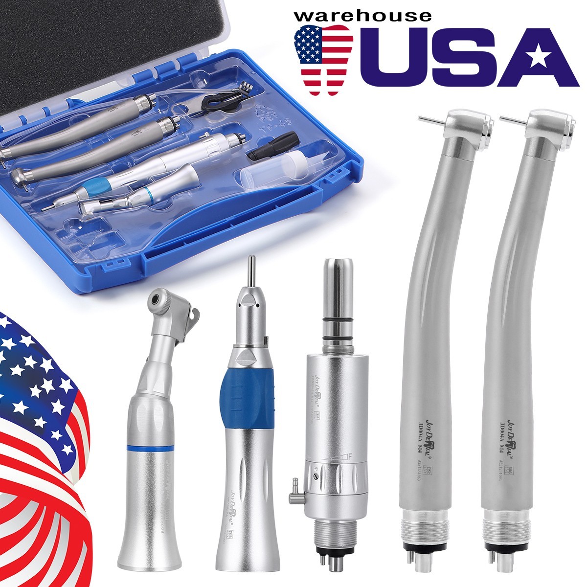 Mobile Dental Cart Delivery Unit Air Compressor LED Curing Light/ Handpiece Kit