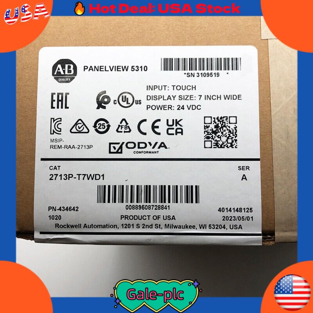 2713P-T7WD1 New AB Sealed PanelView 5310 Graphic Terminal 2713PT7WD1 US Free Tax
